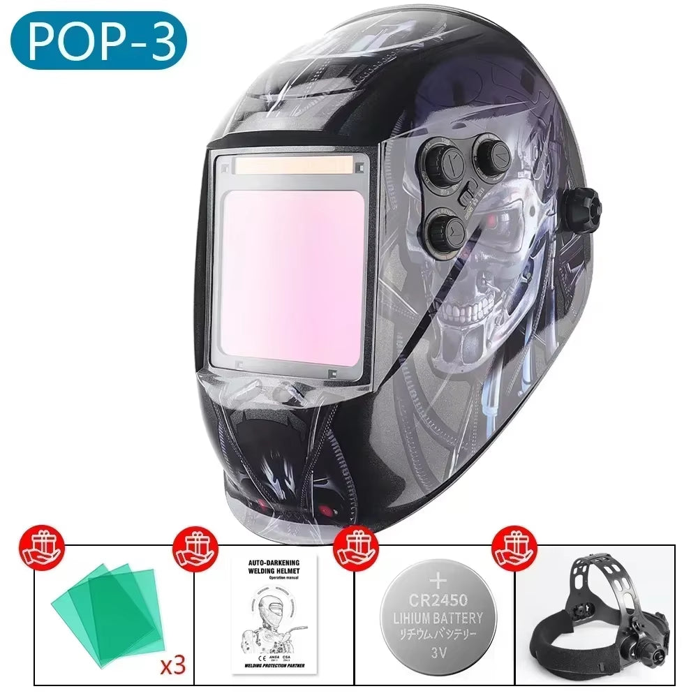 Experience Ultimate Protection with the Q109 Solar Auto Darkening Welding Helmet - True Color Technology for Enhanced Visibility