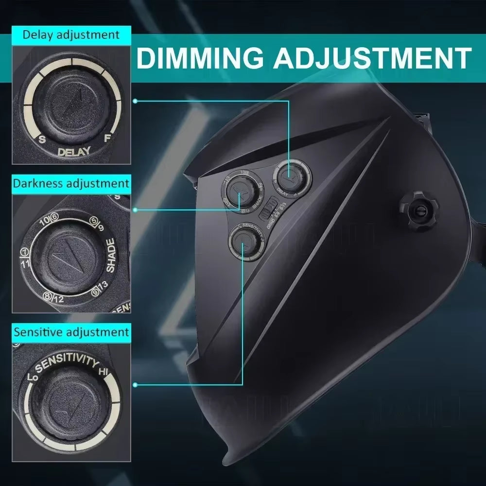 Experience Ultimate Protection with the Q109 Solar Auto Darkening Welding Helmet - True Color Technology for Enhanced Visibility