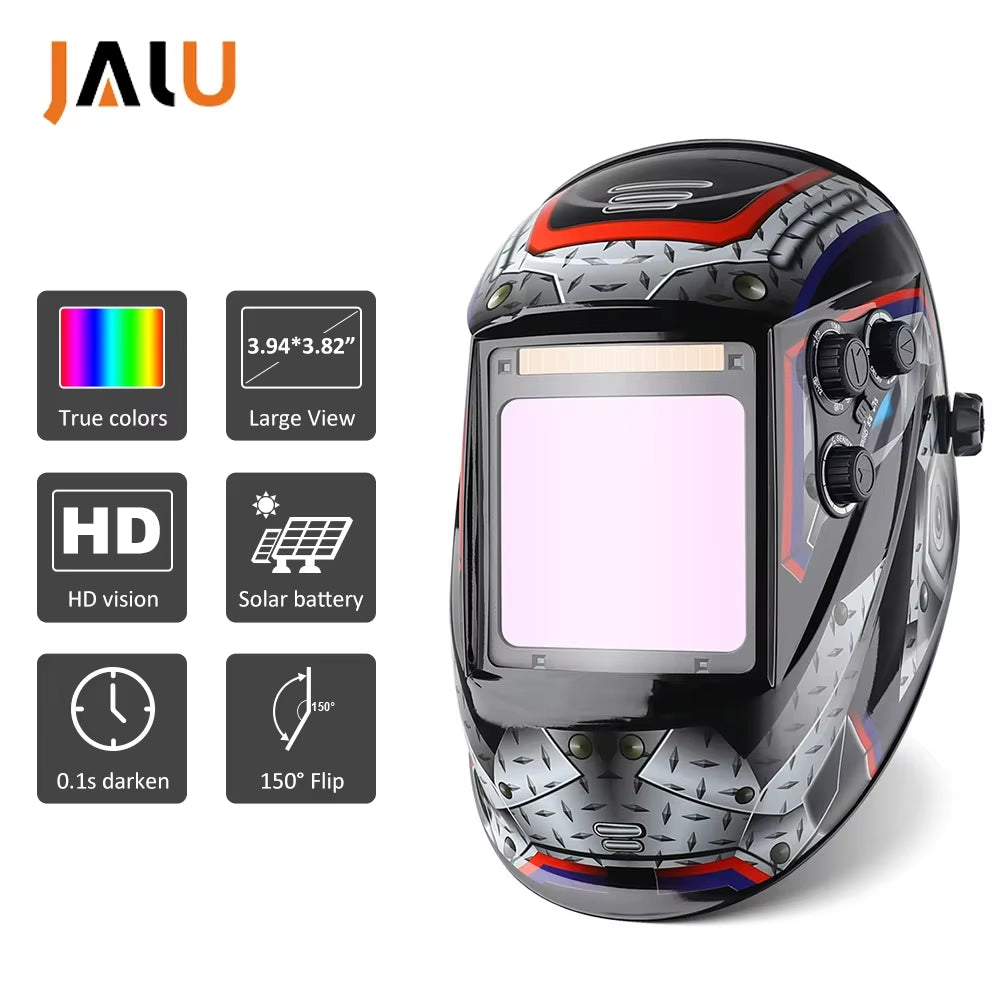 Experience Ultimate Protection with the Q109 Solar Auto Darkening Welding Helmet - True Color Technology for Enhanced Visibility