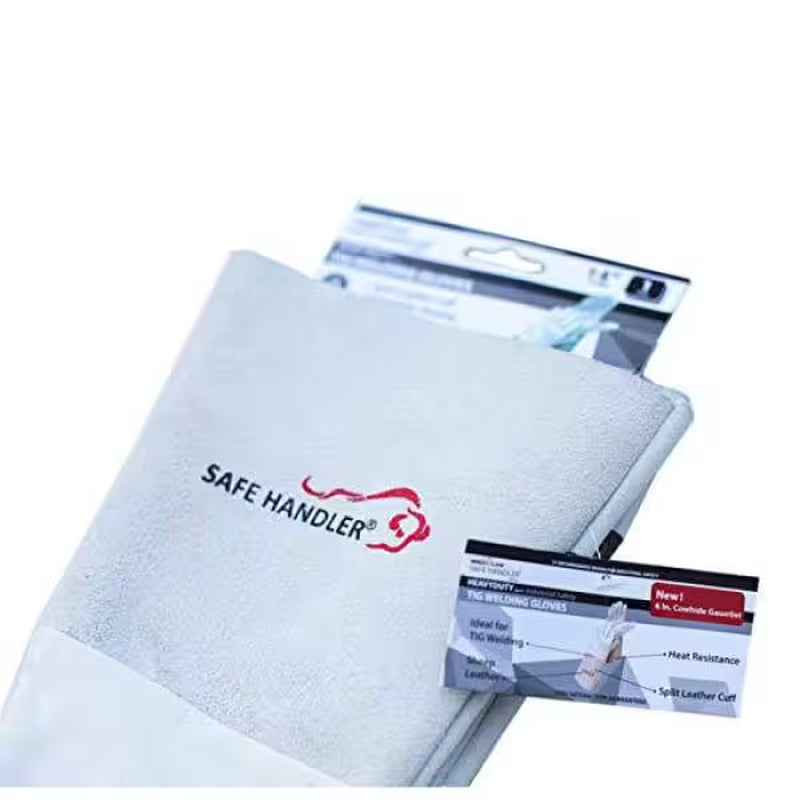 Premium TIG Welding Gloves with Extra-Long Cowhide Gauntlet for Ultimate Heat Protection - 1 Pair