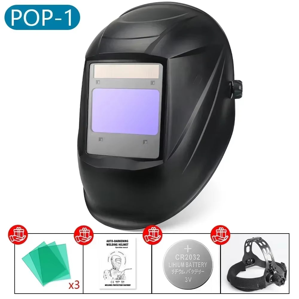 Experience Ultimate Protection with the Q109 Solar Auto Darkening Welding Helmet - True Color Technology for Enhanced Visibility