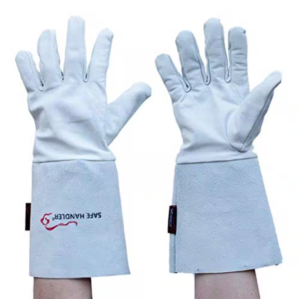 Premium TIG Welding Gloves with Extra-Long Cowhide Gauntlet for Ultimate Heat Protection - 1 Pair