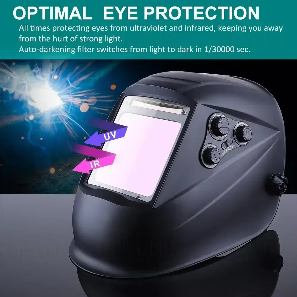 Experience Ultimate Protection with the Q109 Solar Auto Darkening Welding Helmet - True Color Technology for Enhanced Visibility