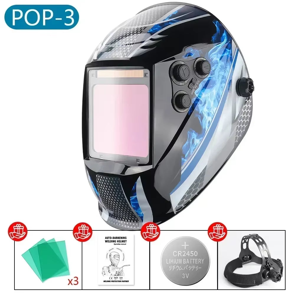 Experience Ultimate Protection with the Q109 Solar Auto Darkening Welding Helmet - True Color Technology for Enhanced Visibility