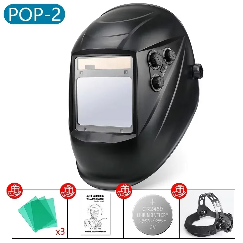 Experience Ultimate Protection with the Q109 Solar Auto Darkening Welding Helmet - True Color Technology for Enhanced Visibility